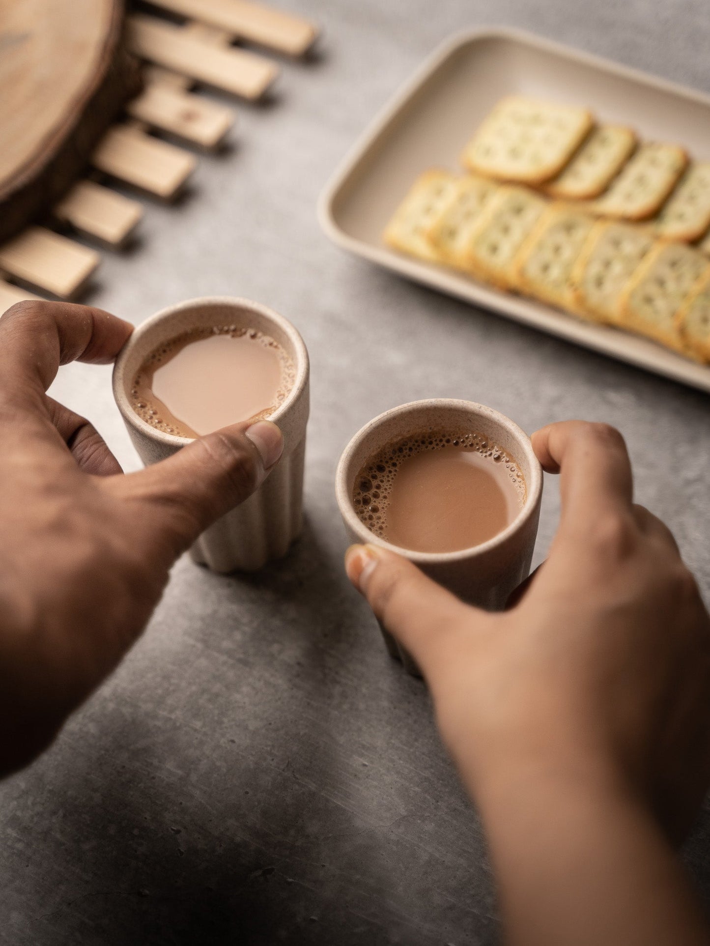 Rice Husk Cutting Chai Cups